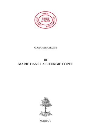 03. - MARIE DANS LA LITURGIE COPTE